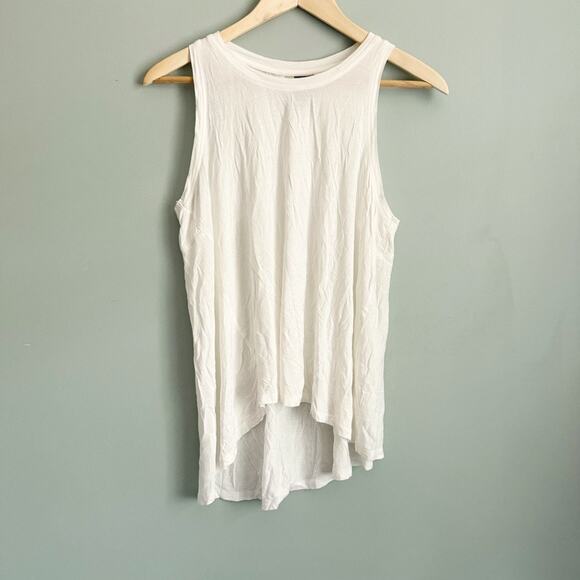 Sweaty Betty basic white athletic tank top hi low size small - Picture 1 of 4